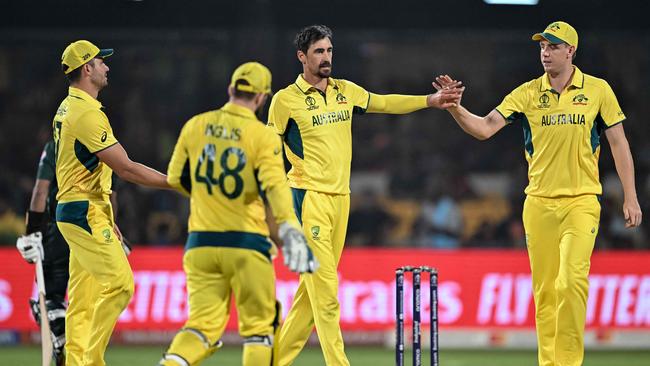 Australia are back in the World Cup after beating Pakistan. (Photo by Sajjad HUSSAIN / AFP)