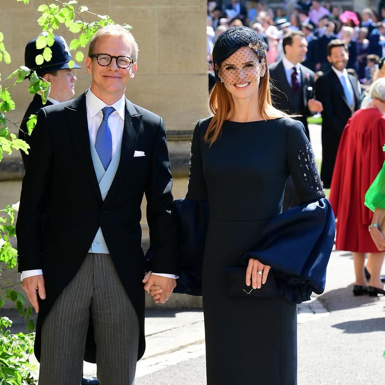 Actress Sarah Rafferty, pictured here at Meghan and Harry’s wedding, is rumoured to be one of the ‘five friends’. Picture: Getty