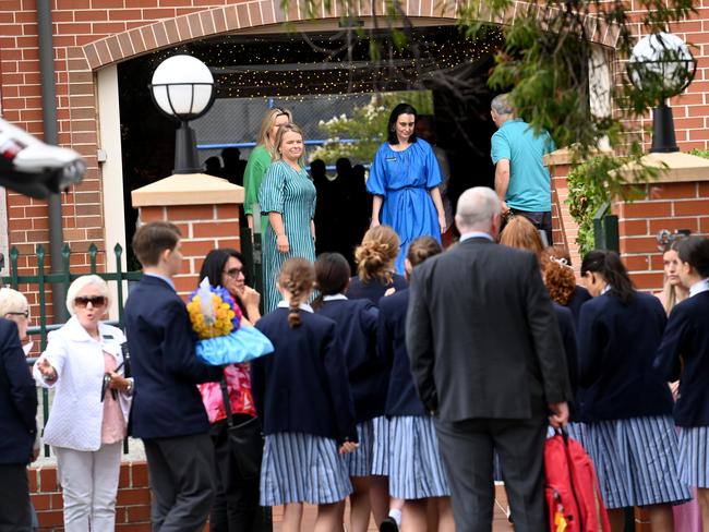 Dozens of students attended Lilie’s funeral on Friday. Picture: Jeremy Piper