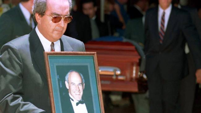 Peter Lacey’s 1997 funeral was attended by many of the Gold Coast’s most well-known sporting, business and political identities.