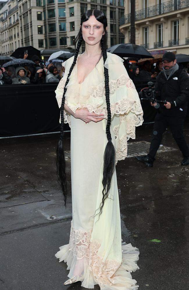 Tali Lennox (daughter of singer Annie Lennox and Uri Fruchtmann) at the Valentino Haute Couture show. Picture: Jacopo M. Raule/Getty Images for Valentino