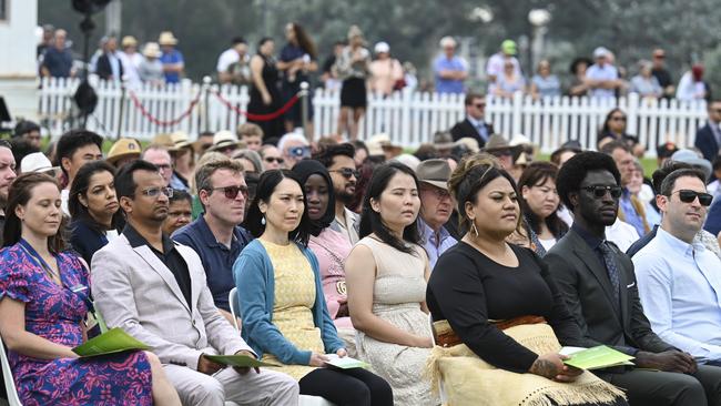 Australia’s newest citizens have been welcomed at a ceremony in Canberra. Picture: NCA NewsWire / Martin Ollman