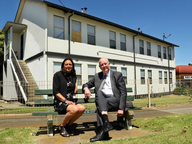 Minister for Housing Richard Wynne visited Ormond Road in Geelong East to announce a $21.6 million upgrade of the public housing precinct with Christine Couzens. Picture: Alison Wynd