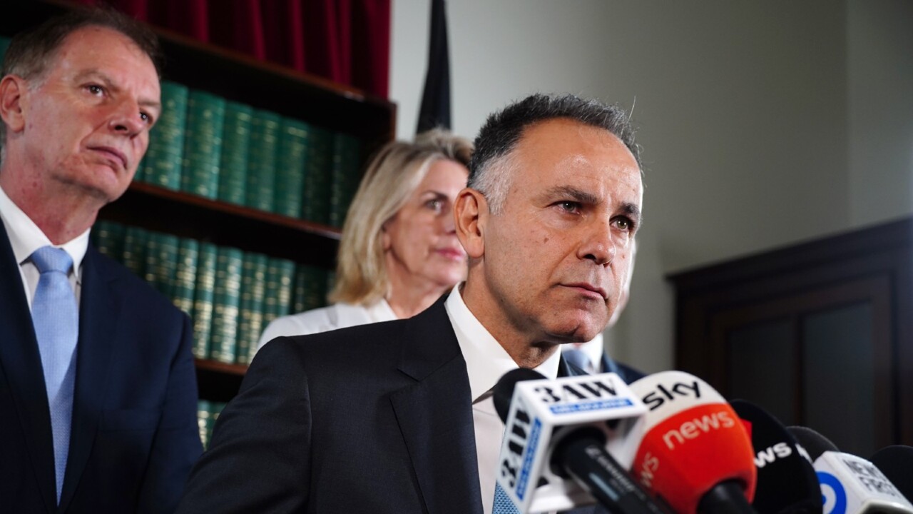 Victorian opposition leader John Pesutto reacts to Andrews' resignation