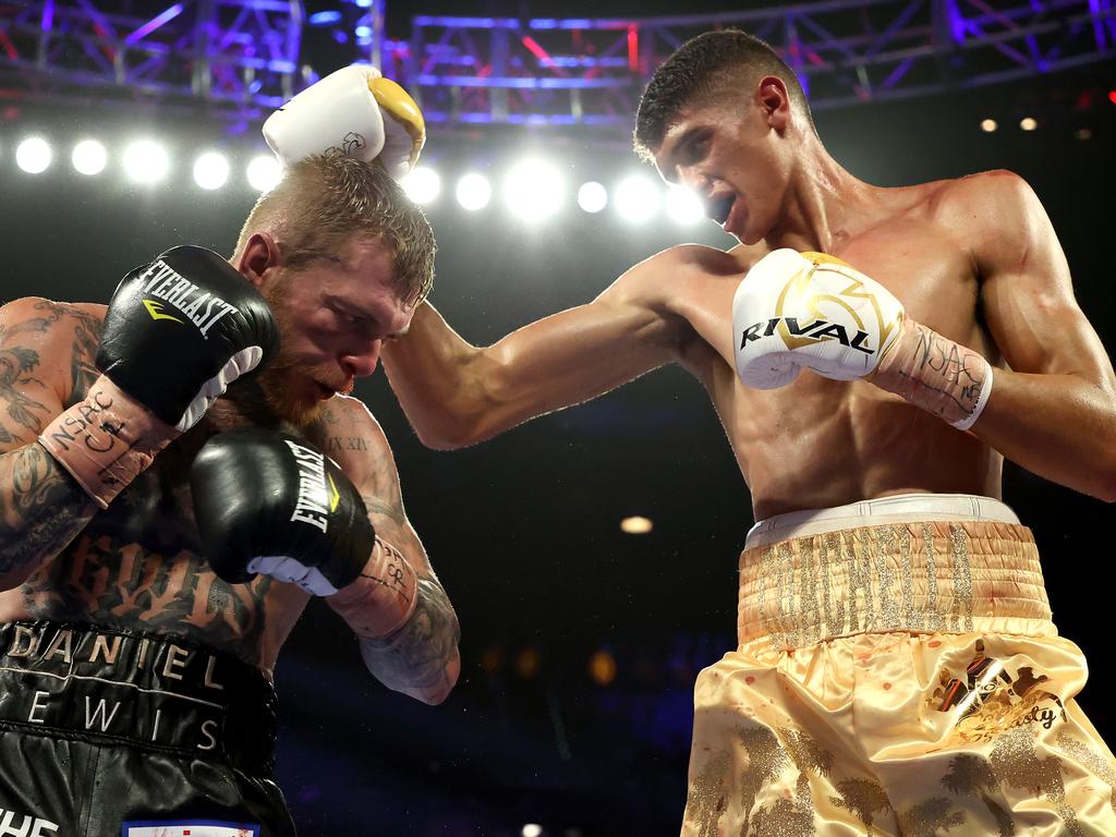 Fundora ended up scoring a unanimous decision win over Lewis. Picture: Al Bello/Getty Images