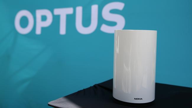 The Optus 5G Home Broadband Device unveiled in Canberra. 