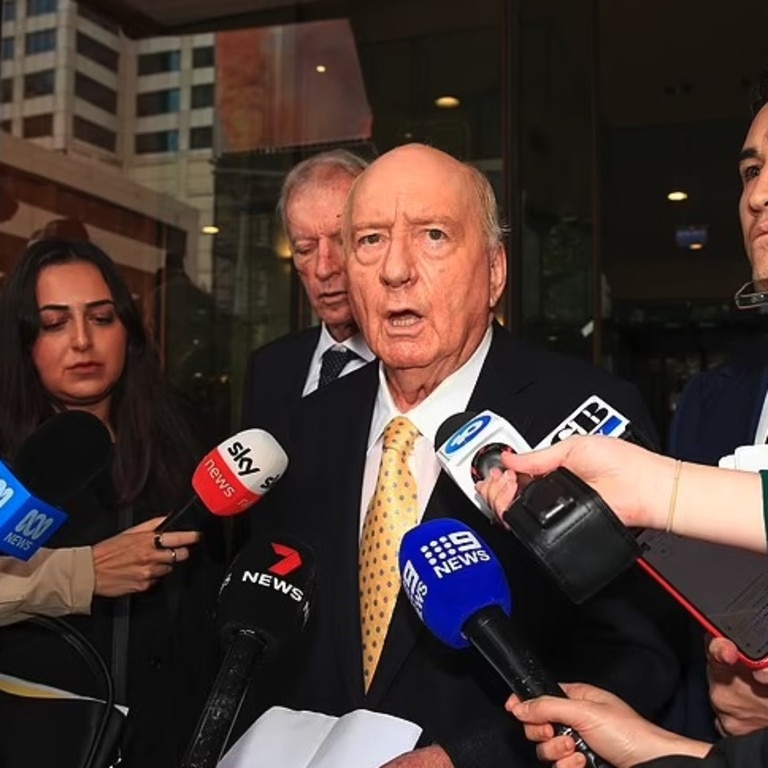 Broadcaster Alan Jones is accused of kissing a man and touching his penis with his own, police have alleged after laying fresh charges, with the veteran broadcaster vowing to fight “baseless” historical abuse allegations. Picture: Getty