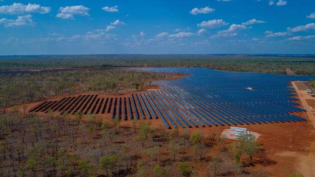 ENI Australia’s 25MW Katherine Solar Farm, which is currently only generating at 25 per cent of its nameplate capacity Picture: Che Chorley