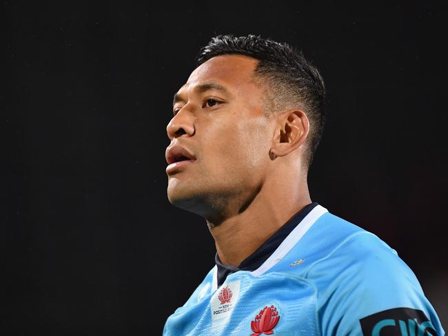 Israel Folau looks on during the late defeat.