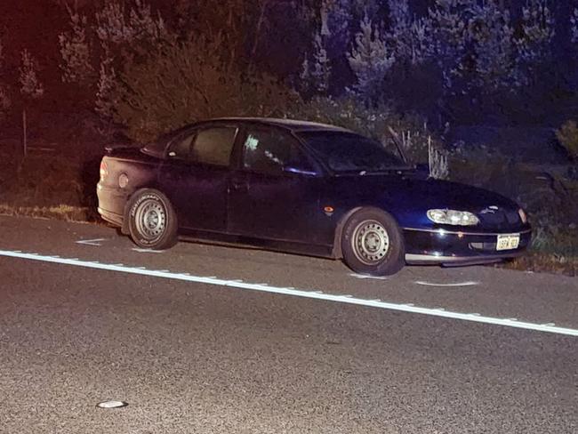 Ms Storm-Somerville's car ran out of fuel, leaving her and a friend stranded on the side of the road. Picture: Facebook / WA Incident Alerts