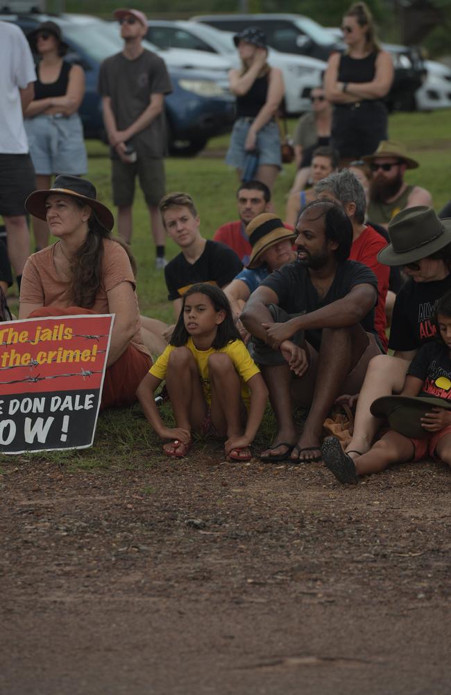 Invasion Day protests outside the notorious Don Dale Youth Detention Centre. Picture: (A)manda Parkinson