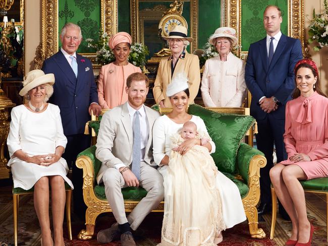 Archie’s official christening photograph supplied by the Duke and Duchess of Sussex. Picture: Getty