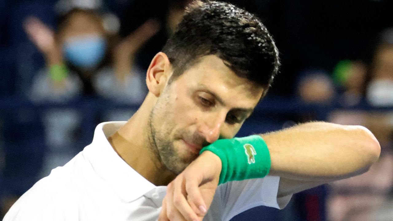 Novak Djokovic has been dethroned as the world No. 1 on the ATP Tour. (Photo by Karim SAHIB / AFP)