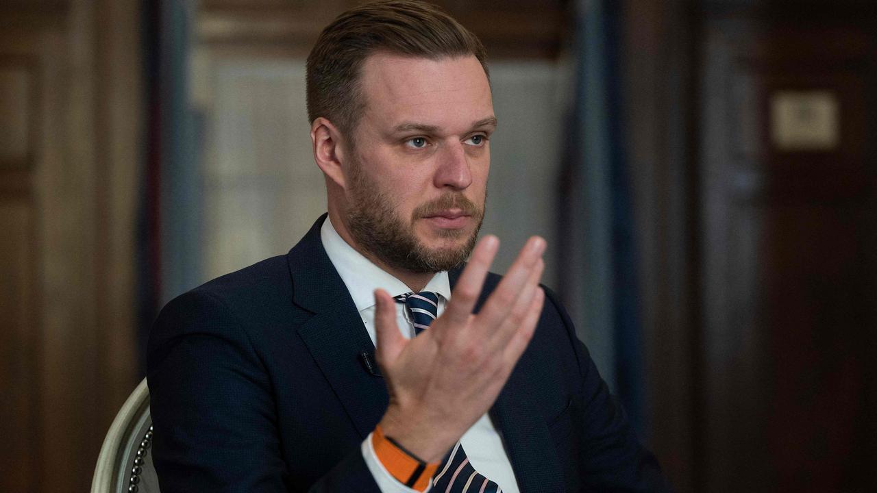 Foreign Minister of Lithuania Gabrielius Landsbergis called China childish. Picture: Jim WATSON / AFP.