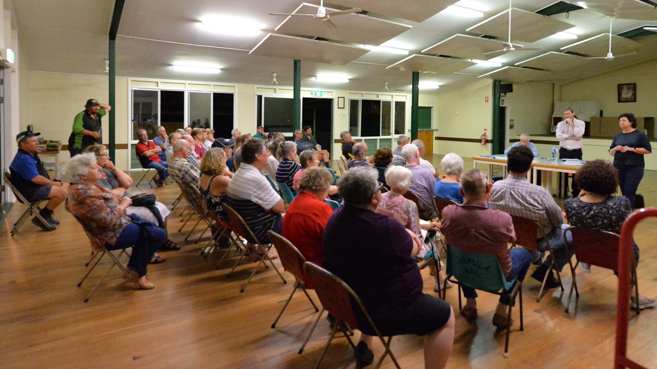 Residents at a community town hall that Isaac Regional Council held at Carmila in 2018, regarding the proposed new planning scheme.