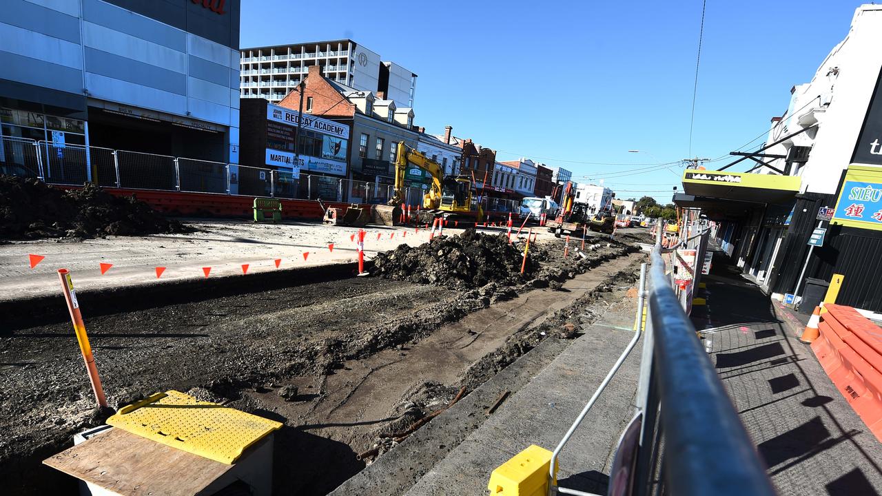 Malop St will be closed until the end of the year due to construction of the Green Spine project. Picture: David Smith