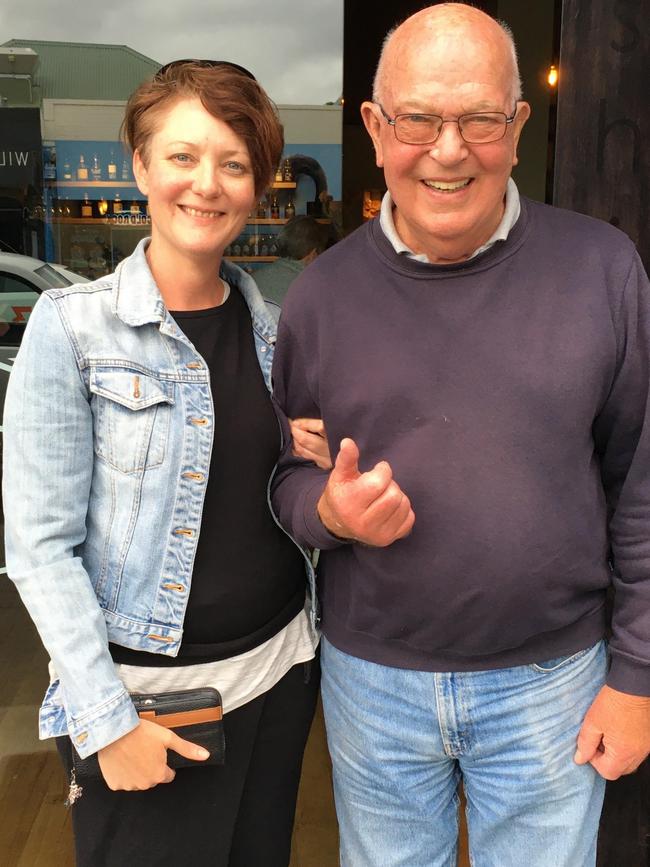 Anne Gigney pictured with her father Lin.