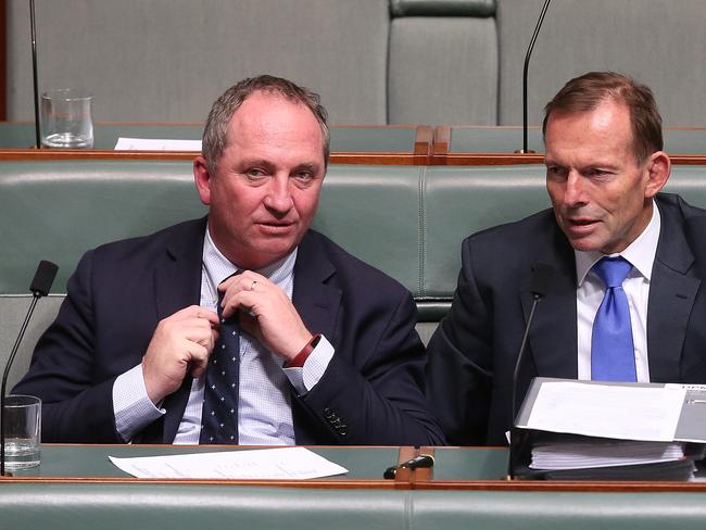 Former Deputy PM Barnaby Joyce and Former PM Tony Abbott attended Saint Ignatius College, Riverview. Picture: Kym Smith