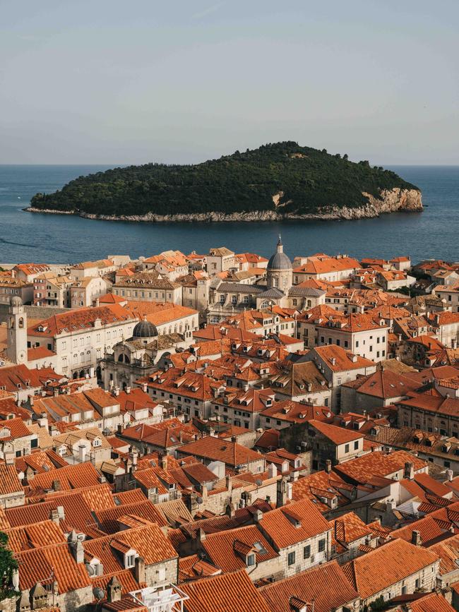 The red-tiled rooftops of Dubrovnik.