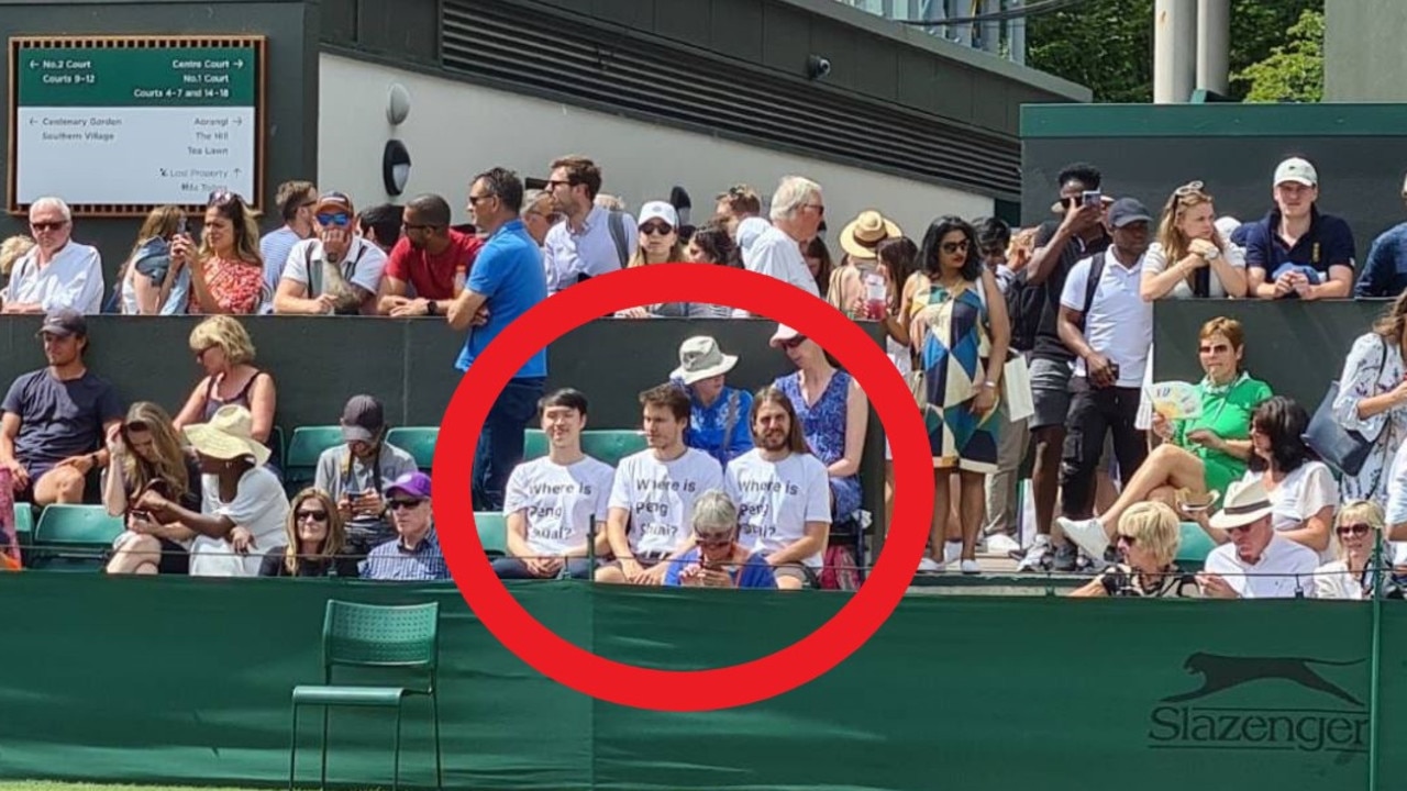 These spectators were allegedly spoken to about their T-shirts.