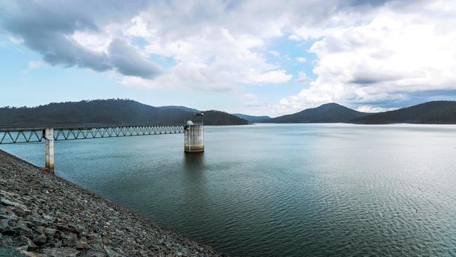 Hinze Dam after the weekend rainfall. Picture: Nigel Hallett