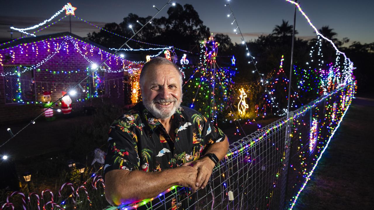 Christmas lights display of David Waldron of Gowrie Junction, Monday, December 20, 2021. Picture: Kevin Farmer