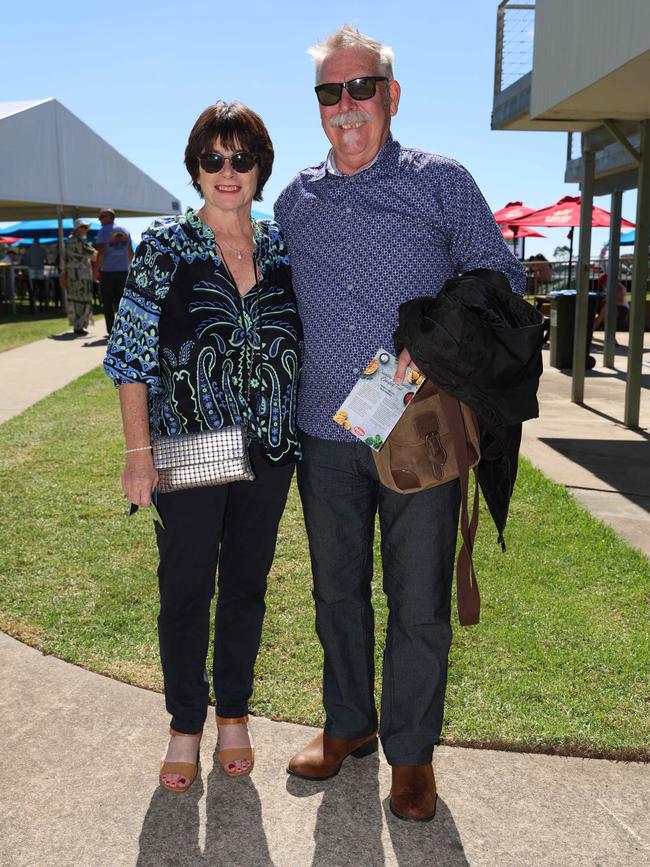 BAIRNSDALE, AUSTRALIA – MARCH 22 2024 Jenny Kater and Paul Harris attend the Bairnsdale Cup race day. Picture: Brendan Beckett