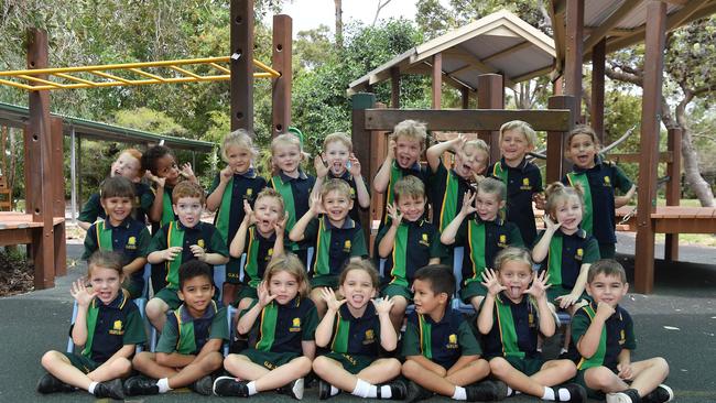 MY FIRST YEAR: Funny faces. Golden Beach State School Preps. Picture: Patrick Woods.