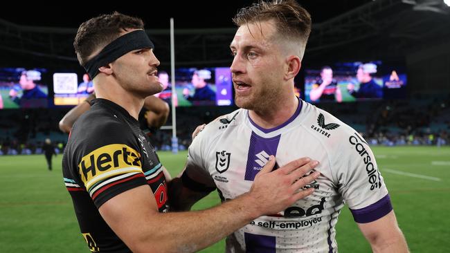 Nathan Cleary led Penrith to a big win in the grand final qualifier. Picture: Matt King/Getty Images