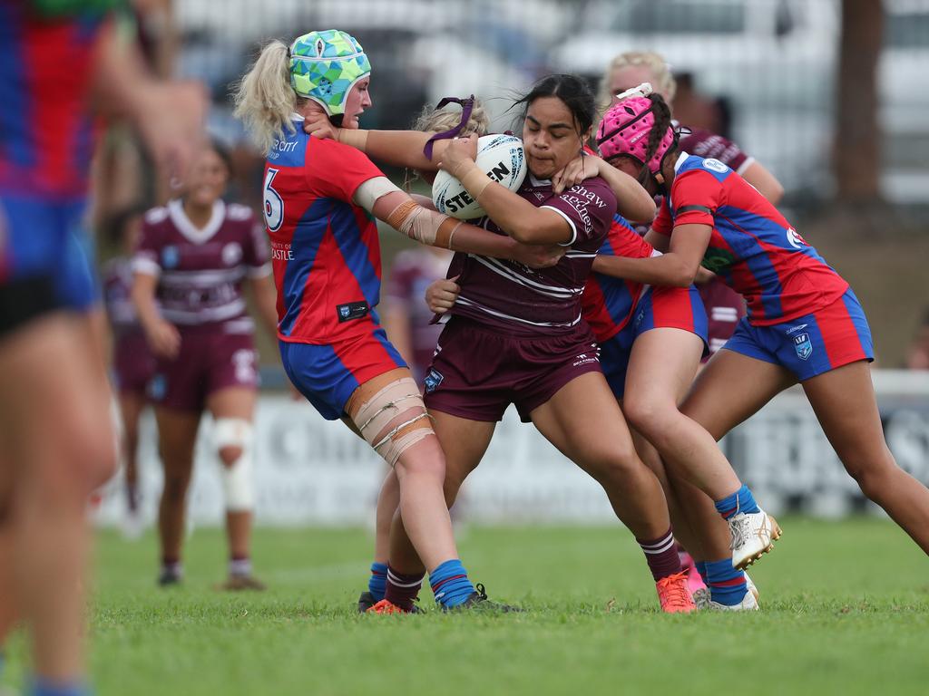 Malia Afeaki and the Sea Eagles finished fourth in Tarsha Gale Cup. Picture: Sue Graham