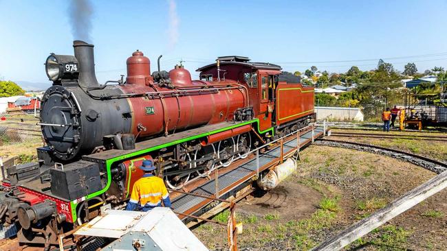 The Mary Valley Rattler has made its first return run to Amamoor with a steam engine. Picture: LEEROY TODD
