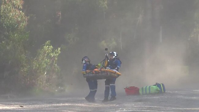 A young woman was flown to hospital after a single vehicle crash at Upper Corindi west of Coffs Harbour. Picture: Frank Redward