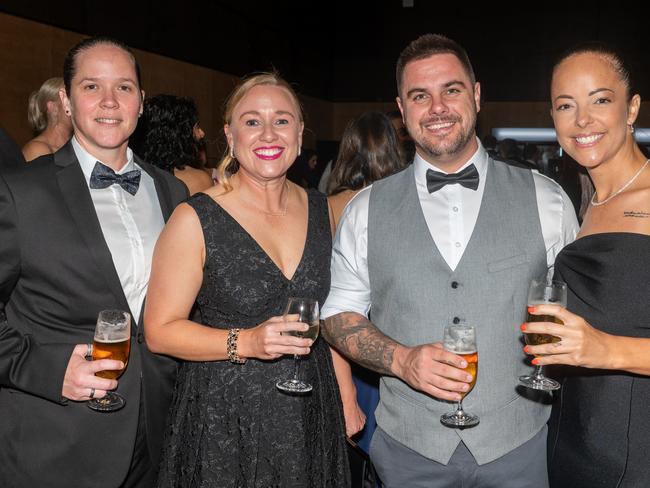 Amanda Mulherin, Danielle Kerrigan, Zac kay and Ali Pearson at Mackay Mayor's Charity Ball Saturday 10 May 2025 Picture: Michaela Harlow