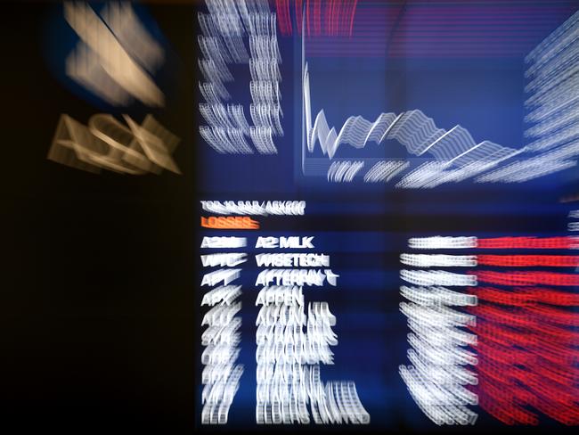 Stock prices are seen at the Australian Securites Exchange (ASX) in Sydney, Thursday, October 11, 2018. Australian shares have recorded their worst day in eight months following Wall Street stocks falling on Wednesday, with the S&P 500 and the Dow dropping due to the prospect of rising interest rates. (AAP Image/Dan Himbrechts) NO ARCHIVING