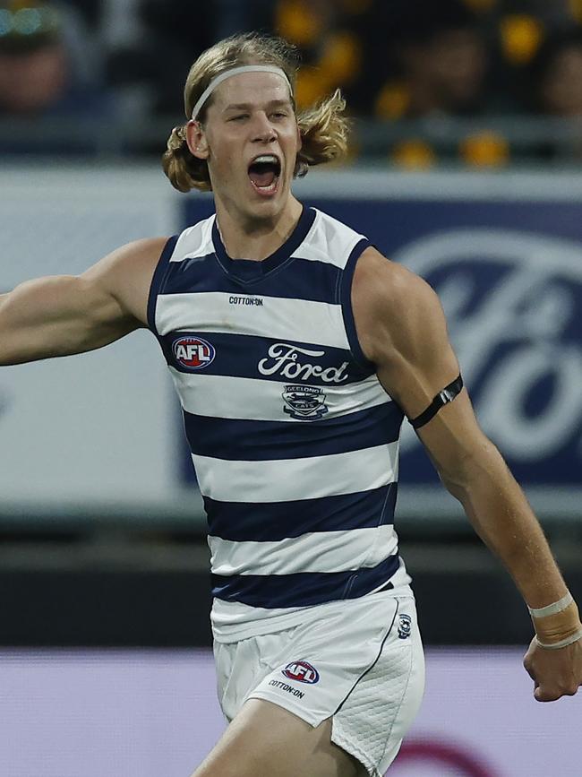 Sam De Koning was unable to break back into Geelong’s finals side. Picture: Michael Klein