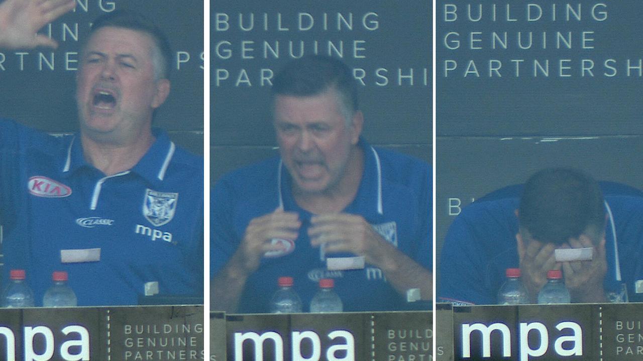 Dean Pay shows a range of emotions as Bulldogs missed a golden chance