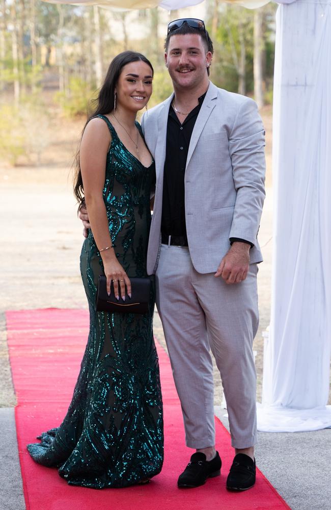 Jaydee Marschke and Blaine Watson arrive at the Gympie State High School formal 2023. November 16, 2023. Picture: Christine Schindler