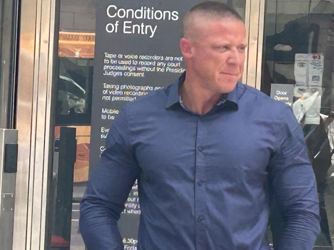 Nathan Fenton outside the County Court after pleading guilty to charges relating to the trafficking of methamphetamine from a Greenvale Airbnb.