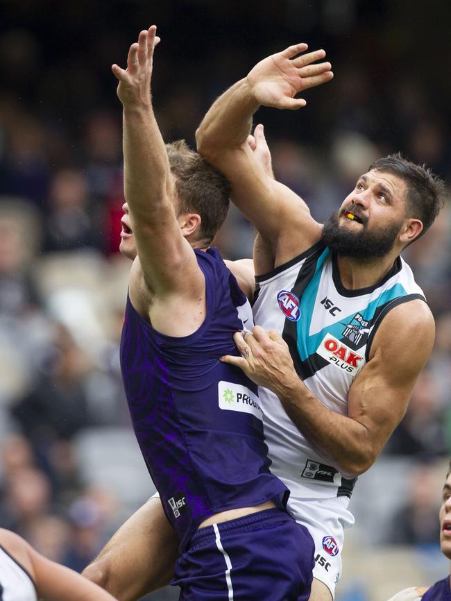 Port Adelaide ruckman Paddy Ryder. Picture: AAP Image/Tony McDonough