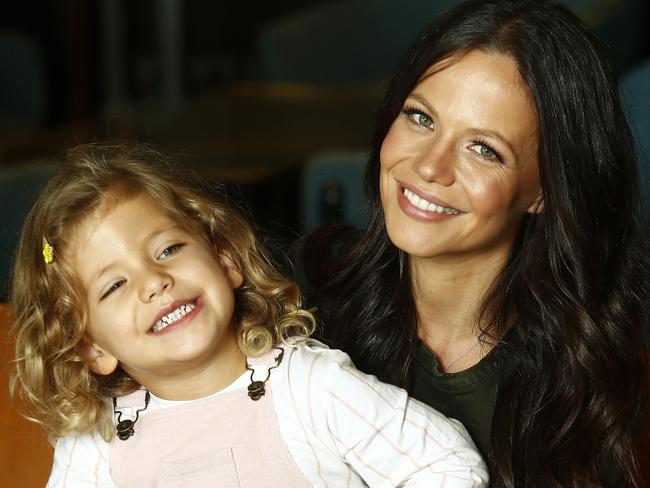 Sursok with her three-year-old Phoenix. Picture: John Appleyard