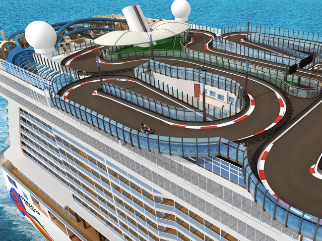 Go-Kart track on the Norwegian Encore