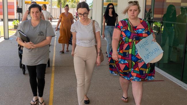 Samantha Robertson, Hayley Mietze, and Jess were denied entry to a media conference at Mackay Base Hospital on Friday and watched it via livestream but were later offered a meeting with Health Minister Yvette D’Ath.