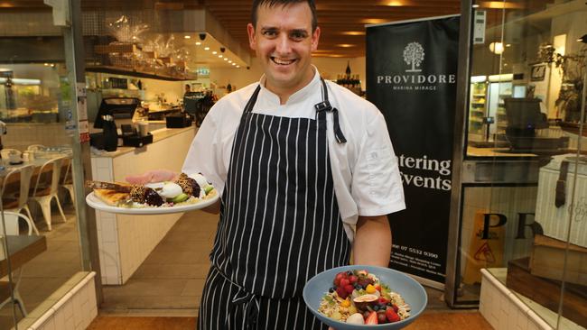 The shopping and dining at Marina Mirage is a key love of tourists. Providore Bakery serves up one of the best breakfasts on the Gold Coast. Picture Glenn Hampson