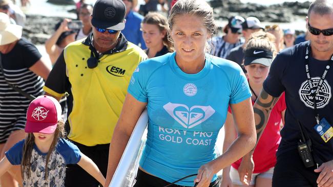 Stephanie Gilmore is hoping for success at the Roxy Pro. Picture: Richard Gosling