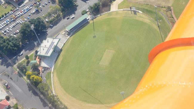 Oakes Oval with its new stands and development Lismore