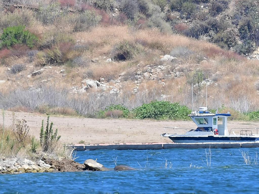 The search for Naya Rivera on Lake Piru has ended after six days, after her body was found. Picture: Frederic J. Brown/AFP