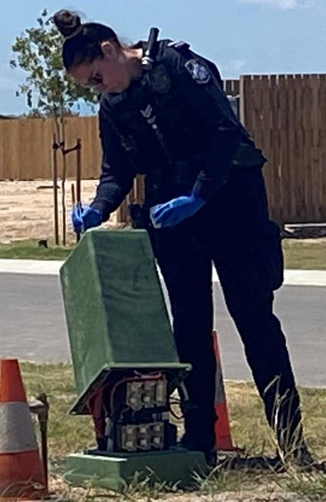 A copper theft site in suburban Brisbane. Picture: Supplied