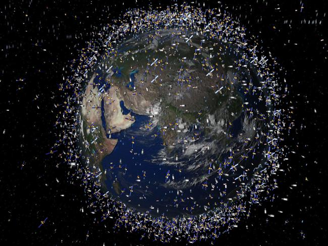 This computer-generated image released by the European Space Agency in 2008 shows traceable objects in Low Earth Orbit. Picture: Supplied