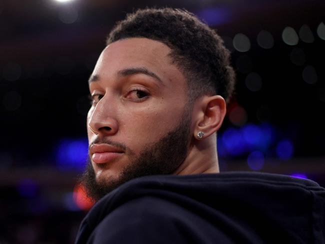 NEW YORK, NEW YORK - MARCH 01: Ben Simmons #10 of the Brooklyn Nets looks on during the final seconds of the game against the New York Knicks at Madison Square Garden on March 01, 2023 in New York City. The New York Knicks defeated the Brooklyn Nets 149-118. NOTE TO USER: User expressly acknowledges and agrees that, by downloading and or using this photograph, User is consenting to the terms and conditions of the Getty Images License Agreement.   Elsa/Getty Images/AFP (Photo by ELSA / GETTY IMAGES NORTH AMERICA / Getty Images via AFP)