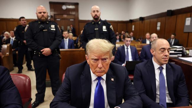 Donald Trump sits in the courtroom during his hush money trial at Manhattan Criminal Court on May 30. Picture: Michael M. Santiago/Getty Images/AFP